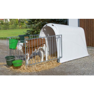 Calf House Master Plus, with fencing - calf Hutch with enclosure