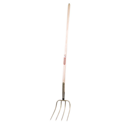 Dung fork harvest King, 4 fingers wide, 33 x 28, shaft 135 cm