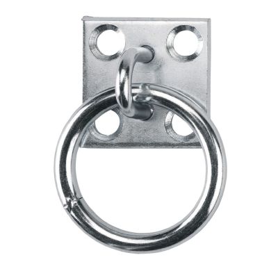 On binding ring on plate, zinc-plated