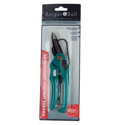 Claw shears "Burgon and Ball" in turquoise for sheep and goats - serrated