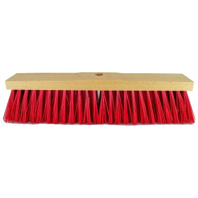 Street broom 50 cm, red, for Elaston saddle wood