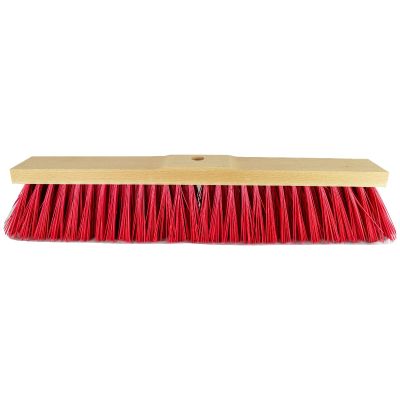 Street broom 60 cm, red, for Elaston saddle wood