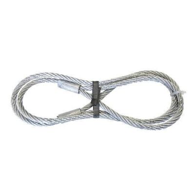 Wire rope with 2 loops, 2.0 m x 12 mm, 1250 kg