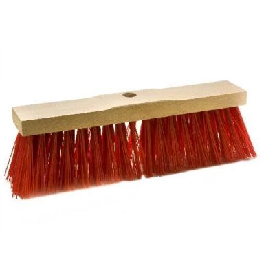 Street broom 40 cm, red, for Elaston saddle wood