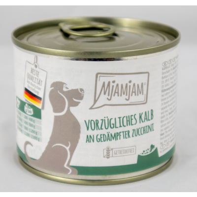 Dog food "Veal &amp; courgette" - 200g delicious veal with steamed courgette