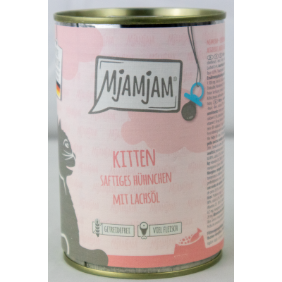 Cat food "Kitten" - 400g tinned food juicy chicken with high-quality salmon oil