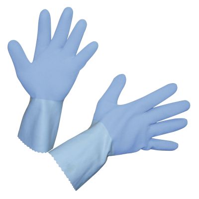 Latex Glove FleTex, blue size roughened 8-11