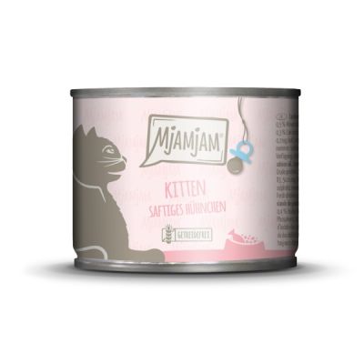 Kitten" cat food - 200g tin of juicy chicken with salmon oil for kittens