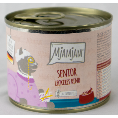 Senior" cat food - 200g delicious beef for older cats