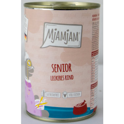 Senior" cat food - 400g delicious beef for older cats