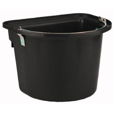 Bucket with metal handle, black