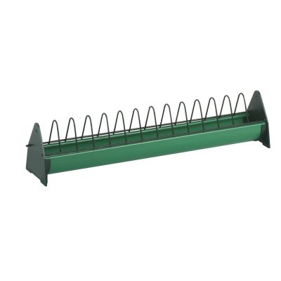 Pullets trough with feed barrier 100 cm in green - Easy care and stable! Original Stückerjürgen! For Poultry..