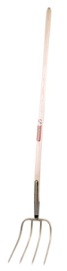 Dung fork harvest King, 4 fingers wide, 33 x 28, shaft 135 cm