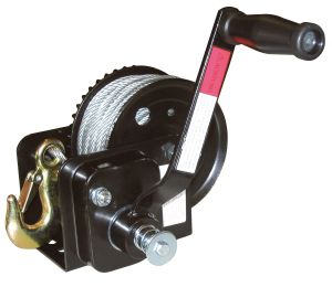 Wire rope winch 20 m rope x 5 mm with automatic brake, 720 kg