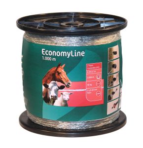 Monolitze 1000m, transparent 2x0,5mm verzinkter Eisendraht