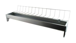 Hühner Futtertrog 100cm verzinkt ohne scharfe Kanten