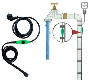 Frost protection heating cable 36 m with thermostat