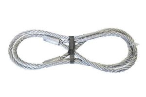 Wire rope with 2 loops, 2.0 m x 12 mm, 1250 kg