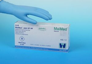 ST MaiMed nitrile PF Exam Gloves L blue