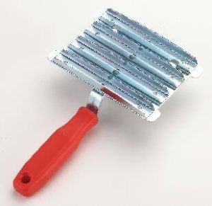 Metal Currycomb, bright zinc-plated