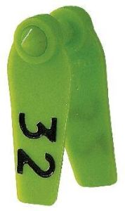 Primaflex ear tag size 0, shaped, yellow, red, green, blue, white (25 pieces per pack)