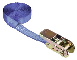 Lashing strap 1-piece, blue 5 m x 25 mm, 800 kg
