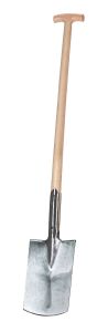Spade with shaft, forged steel