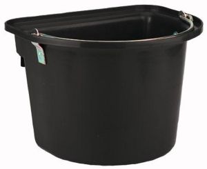 Bucket with metal handle, black