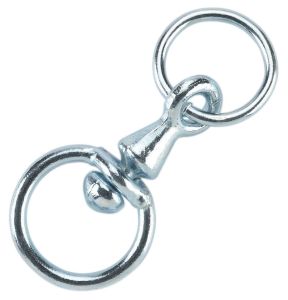 Swivel for cow chain, galvanized with ring, 8mm
