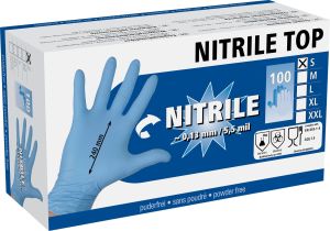 Nitriles all purpose gloves 5.5 mil, 100 pieces, size S