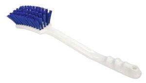 Handle brush blue bristles, 40 cm