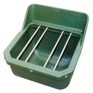 Horse feeding trough with metal rods for foal - 9 litres
