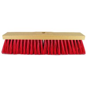 Street broom 50 cm, red, for Elaston saddle wood