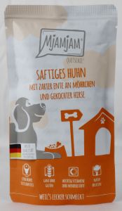 Quetschie "Chicken, duck &amp; millet" - 125g juicy chicken with tender duck on carrots &amp; cooked millet