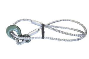 Wire rope with loop and hook, 1.50 m x 12 mm, 1250 kg