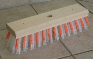 Replacement brush red and white bristles for water broom