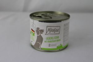 Dog food "Beef &amp; Potatoes" - 200g tin of delicious beef with boiled potatoes and crunchy peas