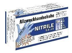 Nitriles all purpose gloves 5.5 mil, 100 pieces, size L