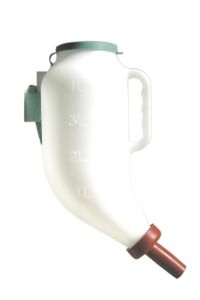 Dry feeding bottle 4 L incl. cleaner and plastic bracket