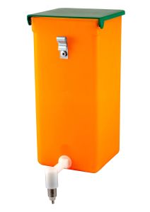 Nippeltränke orange 1 Liter mit Licht und Vitaminschutz - Metall Halterung