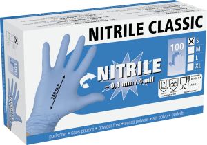 Nitriles all purpose gloves, 100 pieces size M, 4 mil