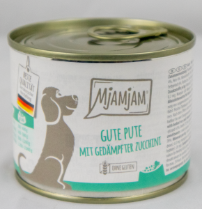 Dog food "Turkey &amp; rice" - 200g tin of good turkey on boiled rice with steamed courgette