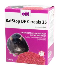 Rattengift - RatStop DF Cereal 25 ppm 500 g Difenacoum 
