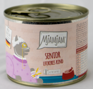 Senior" cat food - 200g delicious beef for older cats