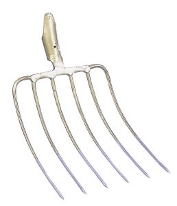 Silage fork 6 tines, 35 x 29, with spring duels