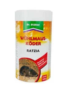 Wühlmausköder Ratzia, 250 g - Wühlmäuse, Köder Gift - Zinkphosphid 