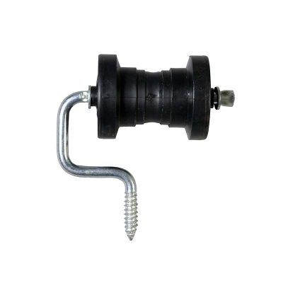 Corner pulley for pasture fence strips