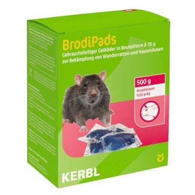 BrodiPads Gelpad 500 g serving 15 g ABP. (Brodifacoum)
