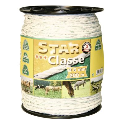 Cord wire 200 m, 6 mm, white/green, head 3 x 0.30 Niro + 3 x 0.30 Ku