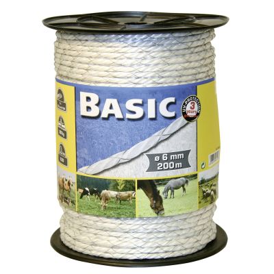 Cord wire 200 m, 6 mm, white, ladder 2 x 0.50 Niro - Kalluri